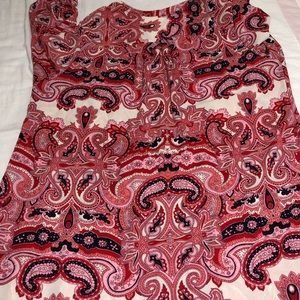 Womens long top v neck 3/4‎ sleeve